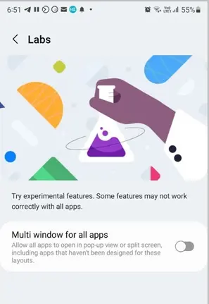 Fitur Multi Window for all apps