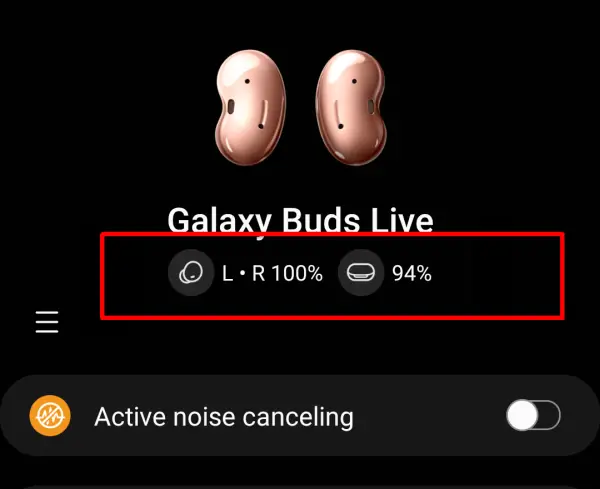 Melihat Status Baterai Buds dari Galaxy Wearable
