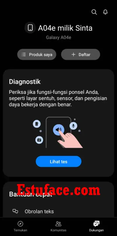 Pilih Diagnostik Telepon